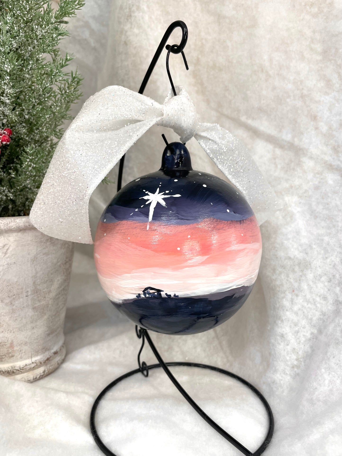 Nativity Porcelain Ornament